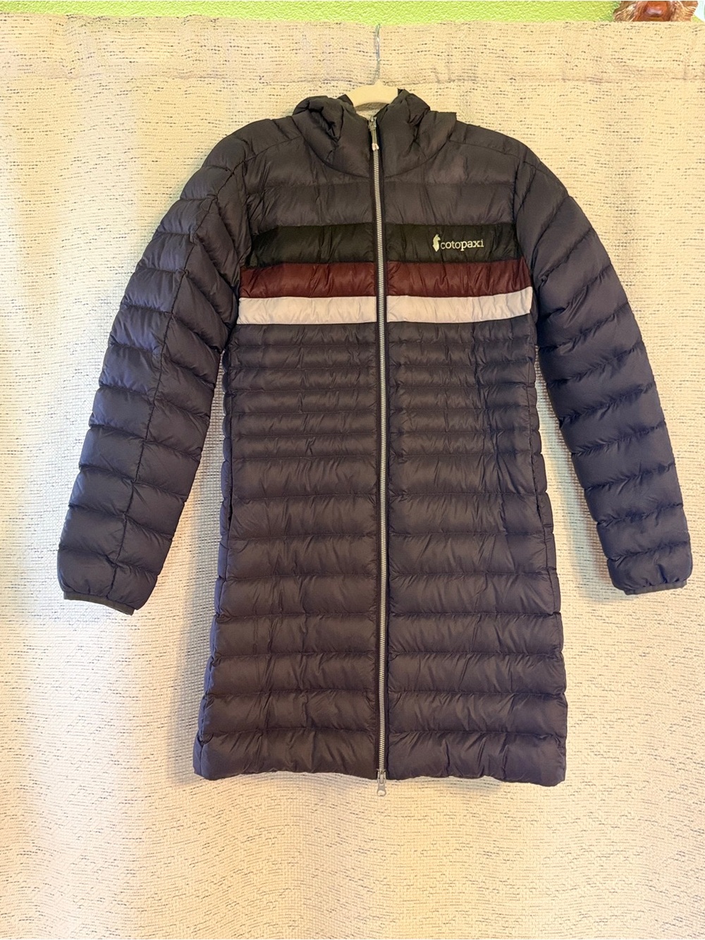Cotopaxi Fuego Down Parka Jacket Womens Small 800-Fill Colorblock Puffer Coat - Picture 3 of 7
